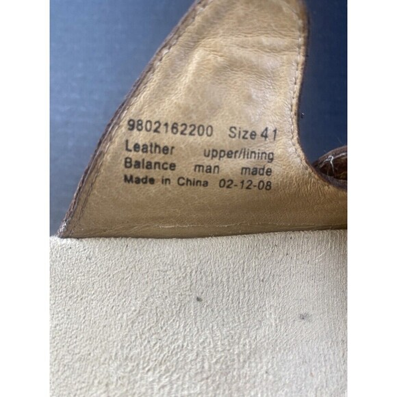 Dansko Bronze Patent Leather Criss Cross Strappy‎ Slides Sandals Clogs  Size 41 - Picture 10 of 16